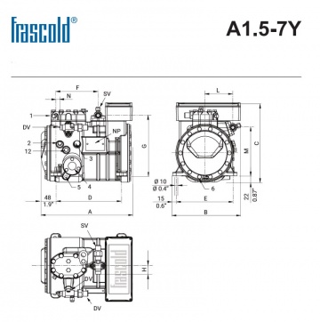 Compresor Frascold semiermetic A1.5-7Y